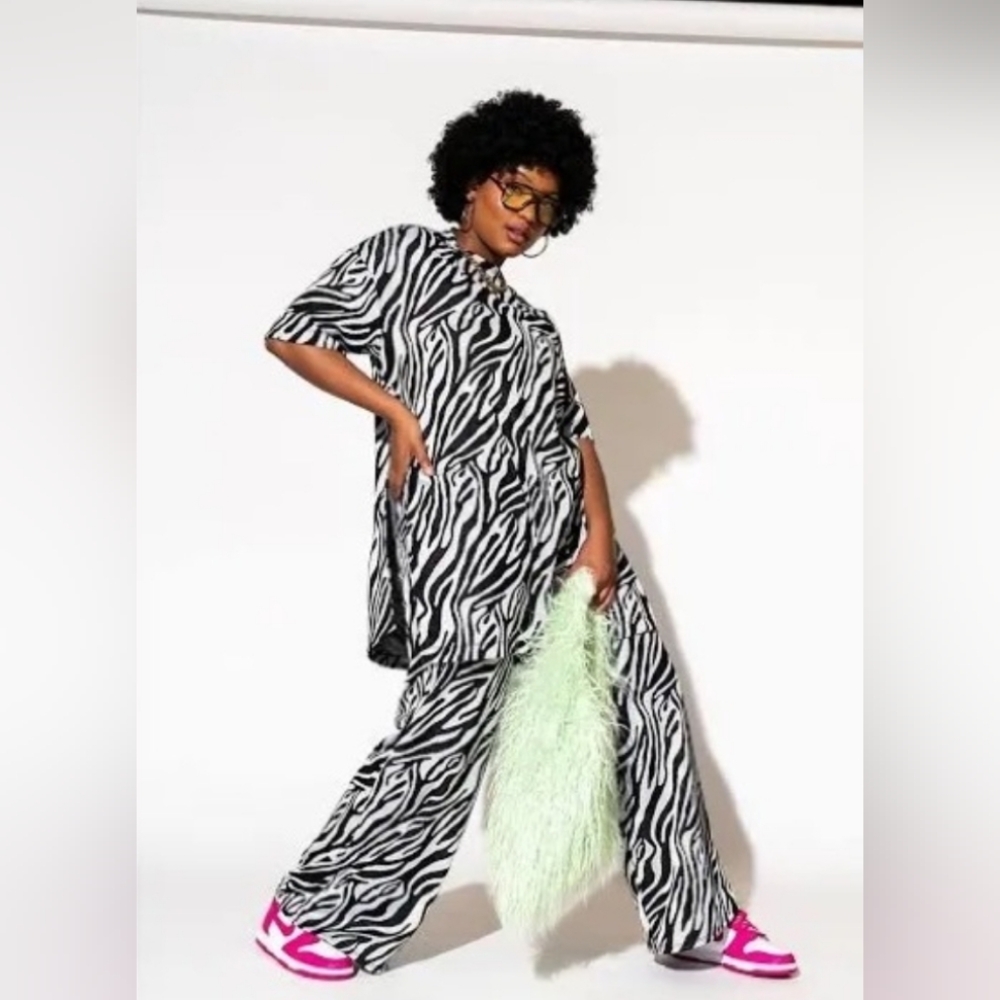 Dressed in LALA Zebra Print Jumpsuit Set